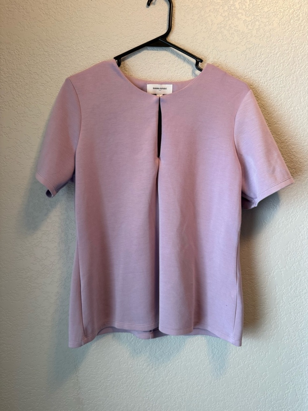 Banana Republic Purple Short Sleeve Blouse Size L Minimalist Top